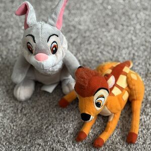 Bambi & Thumper 9"H & 7.5" Bean Bag Plush Disney Applause Store Exclusive #P2